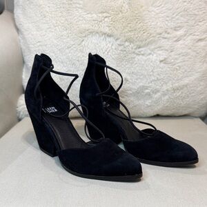 Eileen Fisher Black Suede Wedges